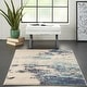 preview thumbnail 48 of 143, Nourison Modern Abstract Sublime Area Rug Ivory/Blue - Rectangle - 3' x 5'
