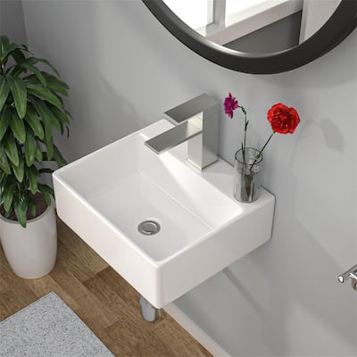 Wall Mount Hung Small Vessel Sink