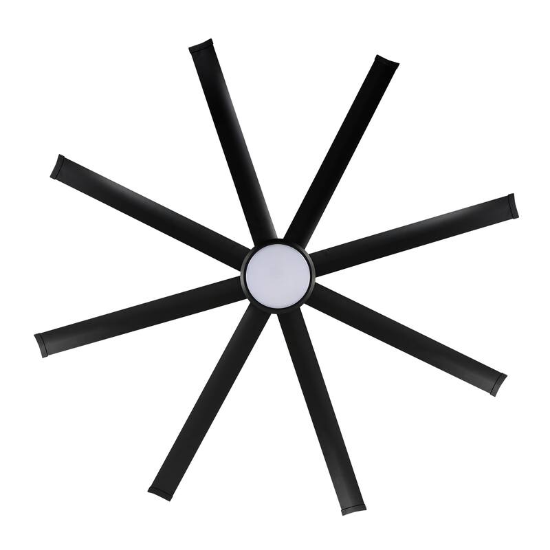 WINGBO 64" and 72" and 80" and 96" Indoor Ceiling Fan with LED Light and Remote