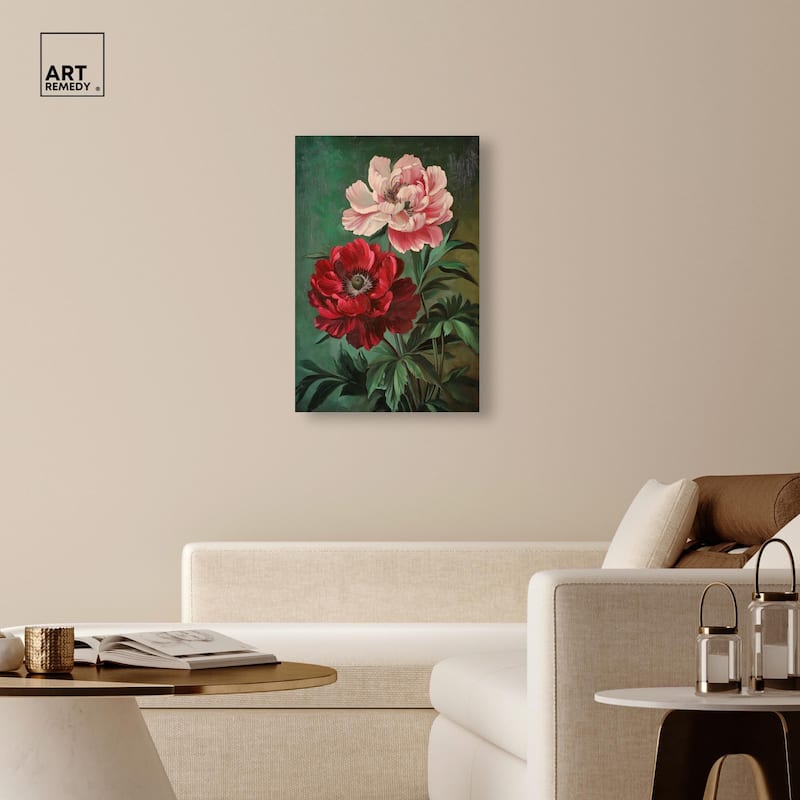 Symphony of Peonies Canvas by Art Remedy, Gallery Wrapped