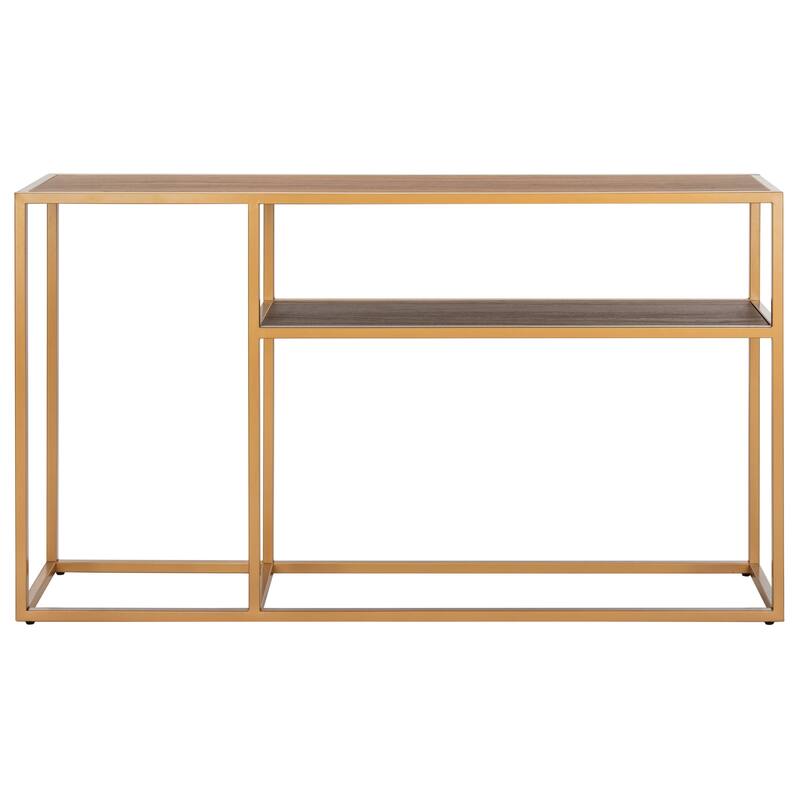 SAFAVIEH Dieuwke 30-inch Console Table - 54" x 12" x 30.3" - 54" x 12" x 30.3" - 54Wx12Dx30H - Walnut