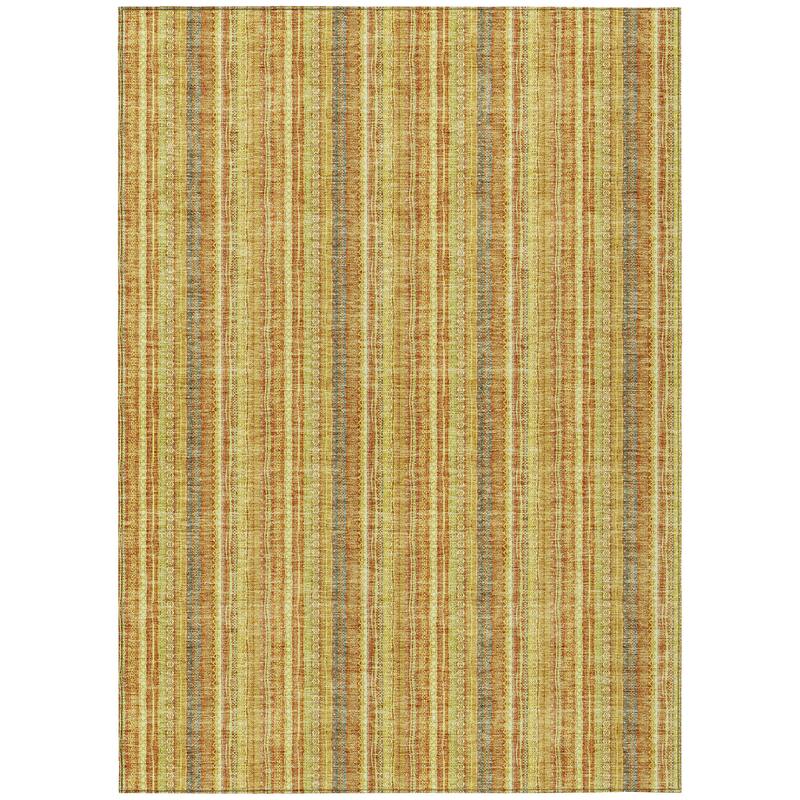 Machine Washable Indoor/ Outdoor Stripe Chantille Rug