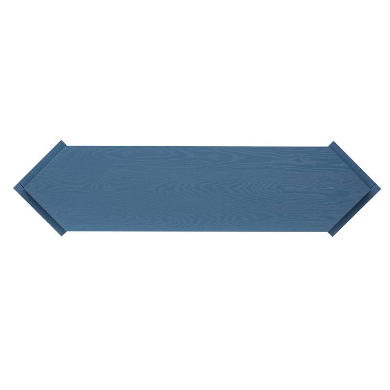 Console Table with Open buttom Shelf - Antique Blue