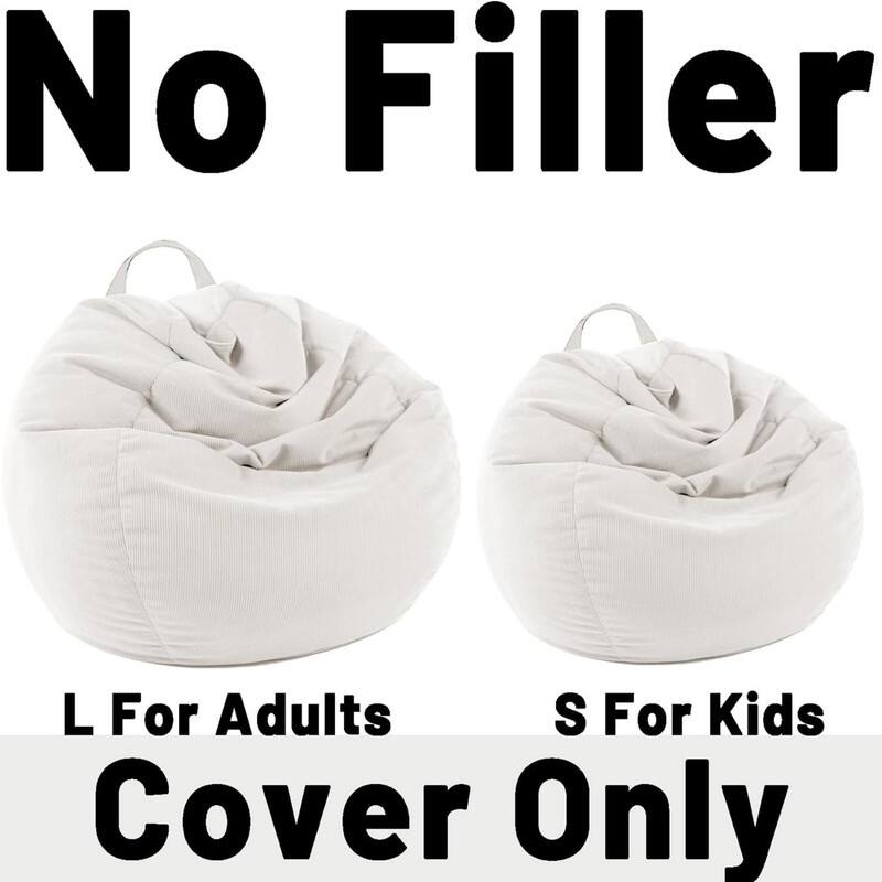 Corduroy Stuffable Bean Bag Chair Cover