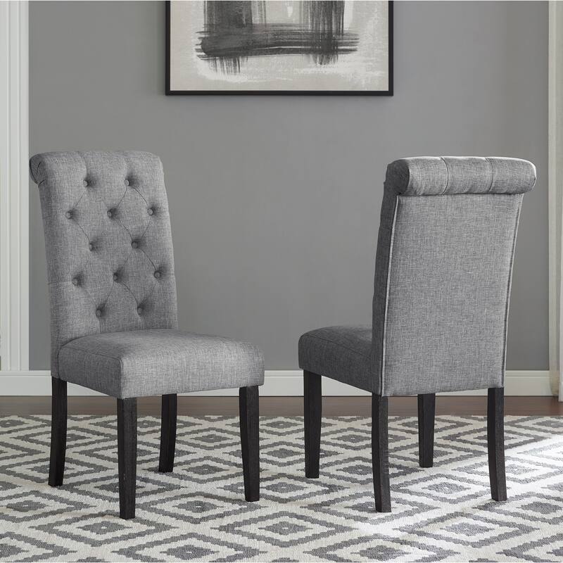 5-Piece Industrial Dining Set with Rectangular Table & Tufted Chairs