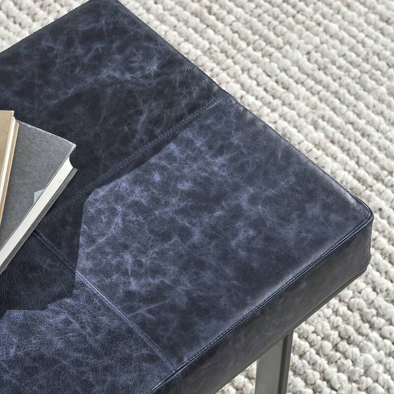 Classic Home Calvin Leather Stool