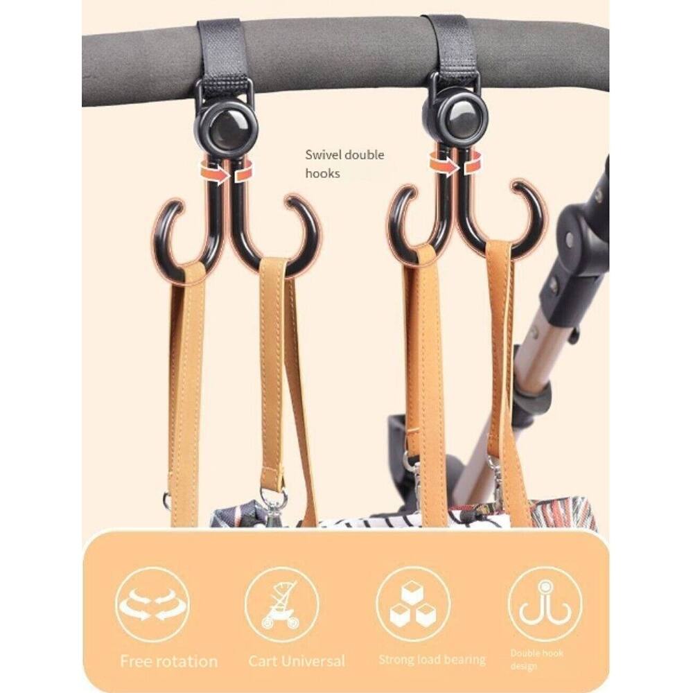 4 Rotatable Double Hook Stroller Hangers Bed Bath & Beyond 40024669