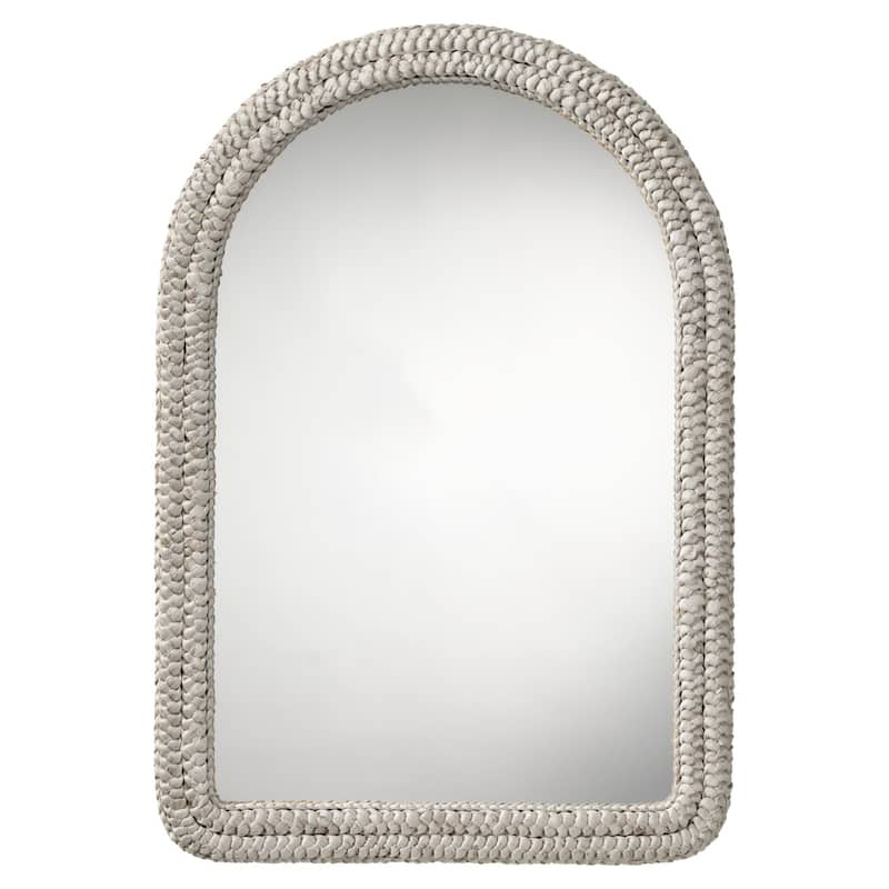 Alden Décor Savannah Woven Corngrass Arch Wall Mirror