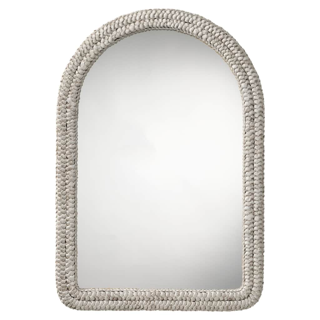 Alden Décor Savannah Woven Corngrass Arch Wall Mirror