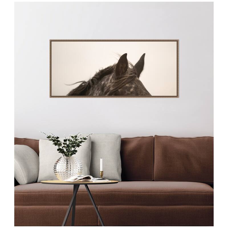 Kate and Laurel Horse Ears Panel by Crystal Lynn Collins Framed Canvas Wall Art Print