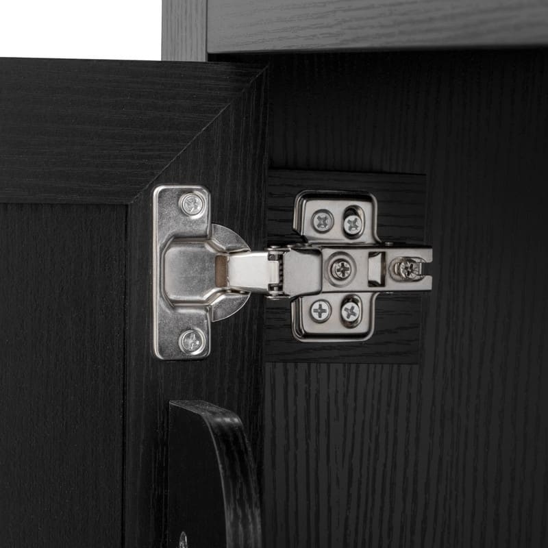 Farmhouse 53.2" Kitchen Island with Power Outlet, Rolling Island Table, Bar Cabinet with Storage 4 Door Shelves and 3 Drawers