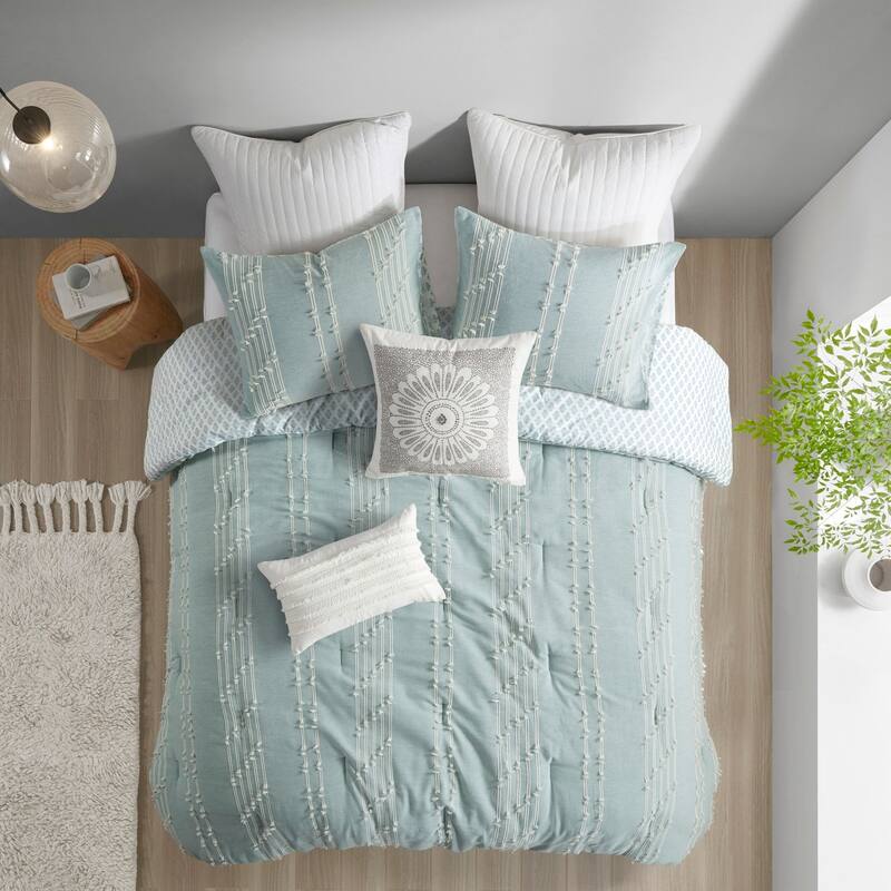 GDF Studio - Kara 3-Piece Cotton Jacquard Comforter Set