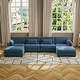 preview thumbnail 90 of 147, Corduroy Upholstered Modular Sectional Sofa for Living Room