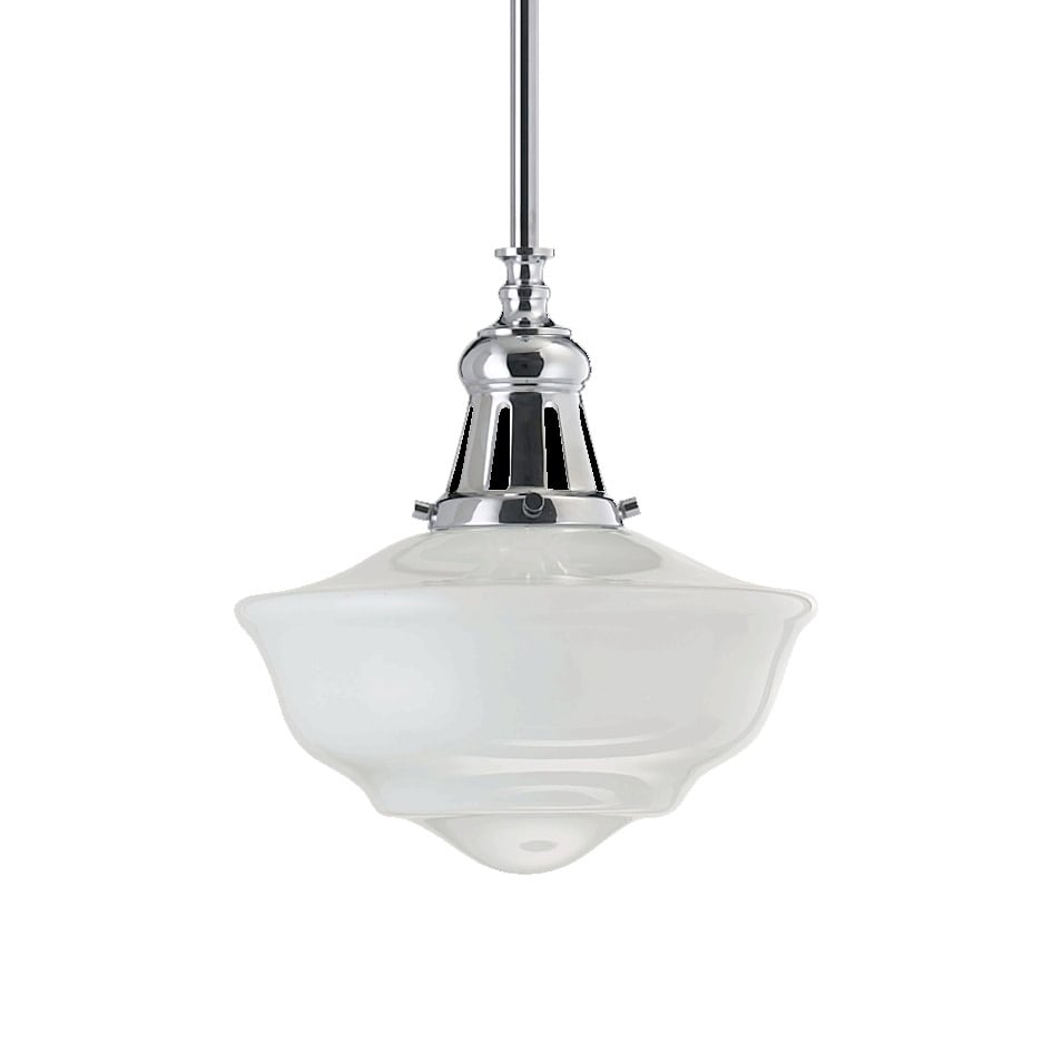 Quorum International Single Light 12" Wide Pendant - Satin Nickel / Clear