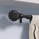 preview thumbnail 1 of 20, Adjustable Black Single Curtain Rod with Final Set for Window 48-84Inches