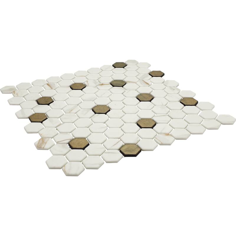 Daltile Uptown Glass 1" Hexagon Mosaic (18 PC Per Carton) (16.92 SQFT Per Carton)