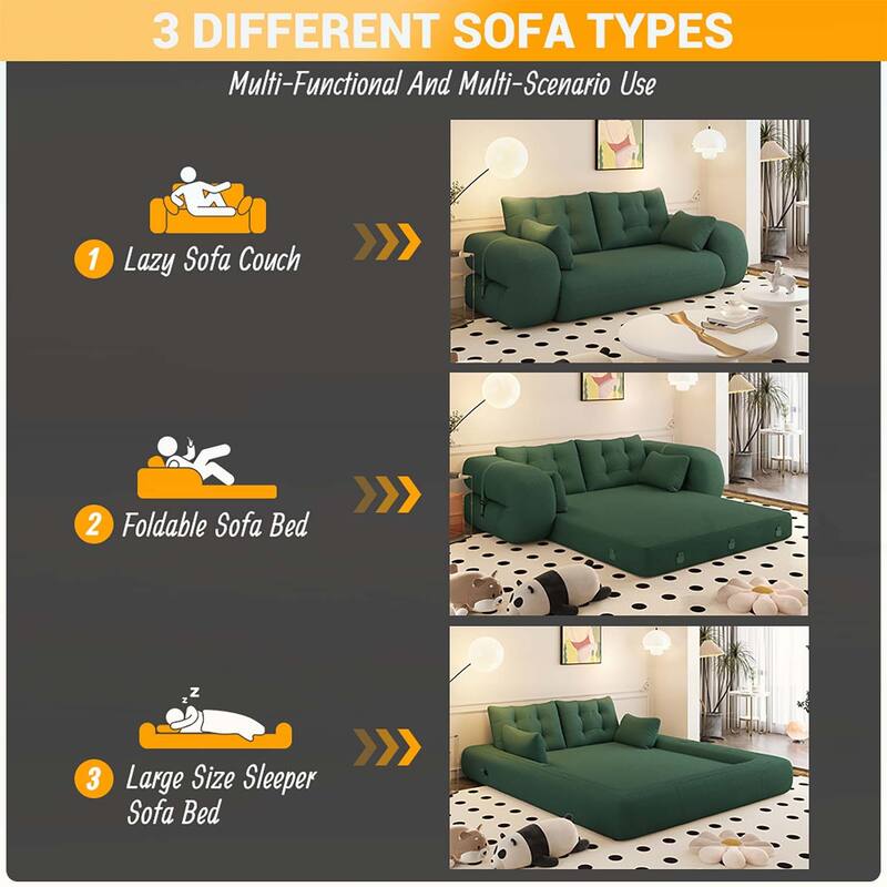 Versatile Design Convertible Sofa Bed