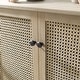 preview thumbnail 7 of 12, Art Leon Woven Rattan Wicker Doors Accent Cabinet Sideboards