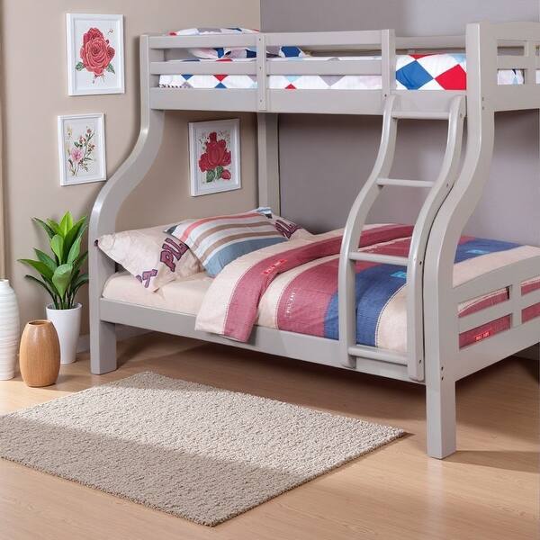 Twin over Full Wood Bunk with Curved Ladder - Bed Bath & Beyond - 43656018