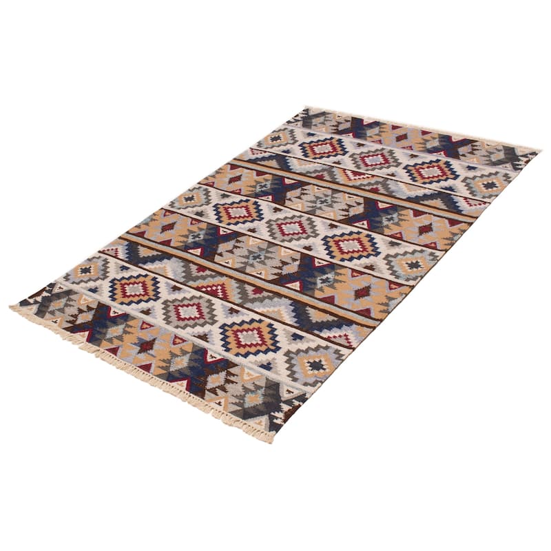 Ankara FW Grey Kilim 5'1" x 8'0" - 5'1 x 8'0