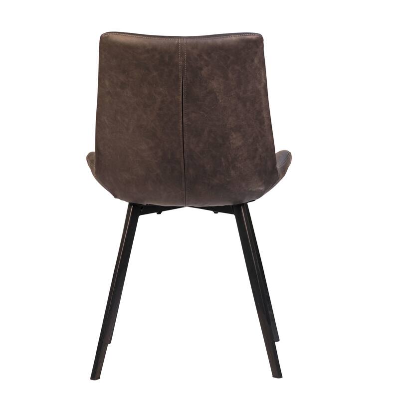 Brooklyn PU Leather Upholstered Dining Chair, Brown (Set of 2)