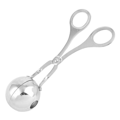 Household Kitchen Metal Riceball Meatball Maker Mould Clip Tong Silver Tone