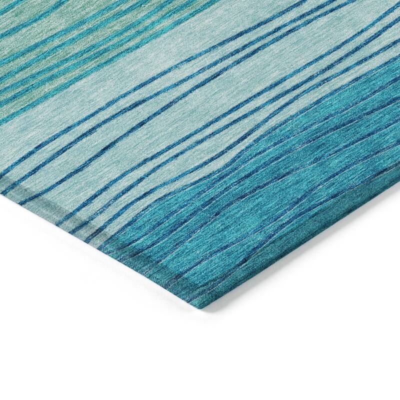 Machine Washable Indoor/ Outdoor Chantille Modern Stripes Rug