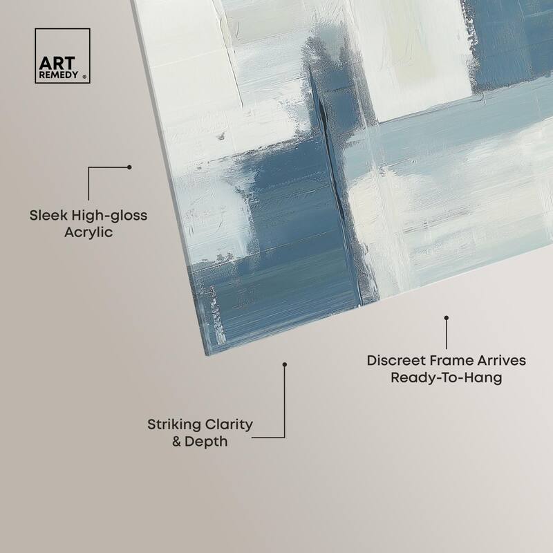 Deconstructed Blue III Acrylic by Art Remedy, Ready to Hang