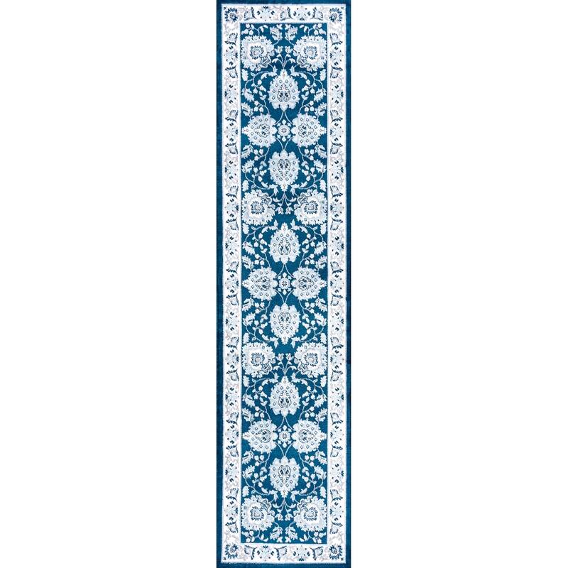 JONATHAN Y Scala French Cottage Area Rug - 2 X 8 - Navy/Ivory