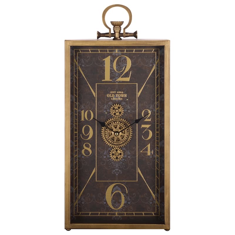 SEI Furniture Maximilian Vertical Wall Clock - 10"W x 3"D x 21"H