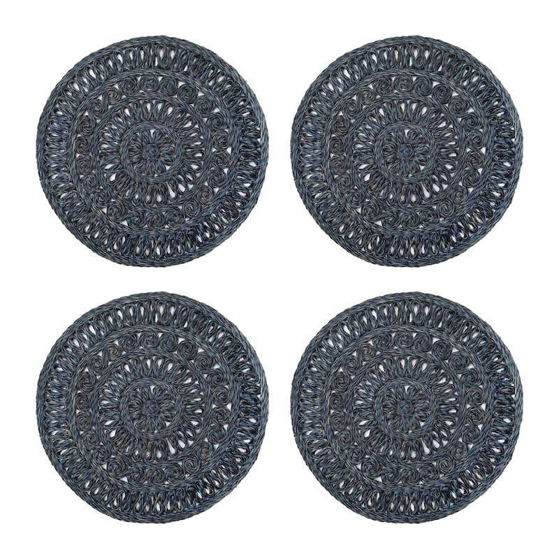 Caravan Circolo Abaca Placemats - Set of 4 - Navy