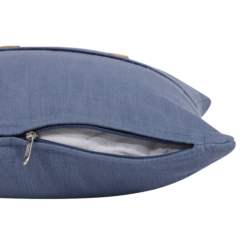 Sevita Hampton Buttoned Cotton Throw Pillow