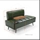 preview thumbnail 26 of 28, 55"W Faux Leather End of Bed Bench With side table