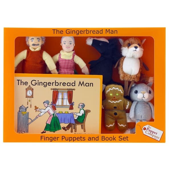 slide 1 of 1, The Puppet Company The Gingerbread Boy Finger Puppets and Book Set buybuybaby.bedbathandbeyond.com