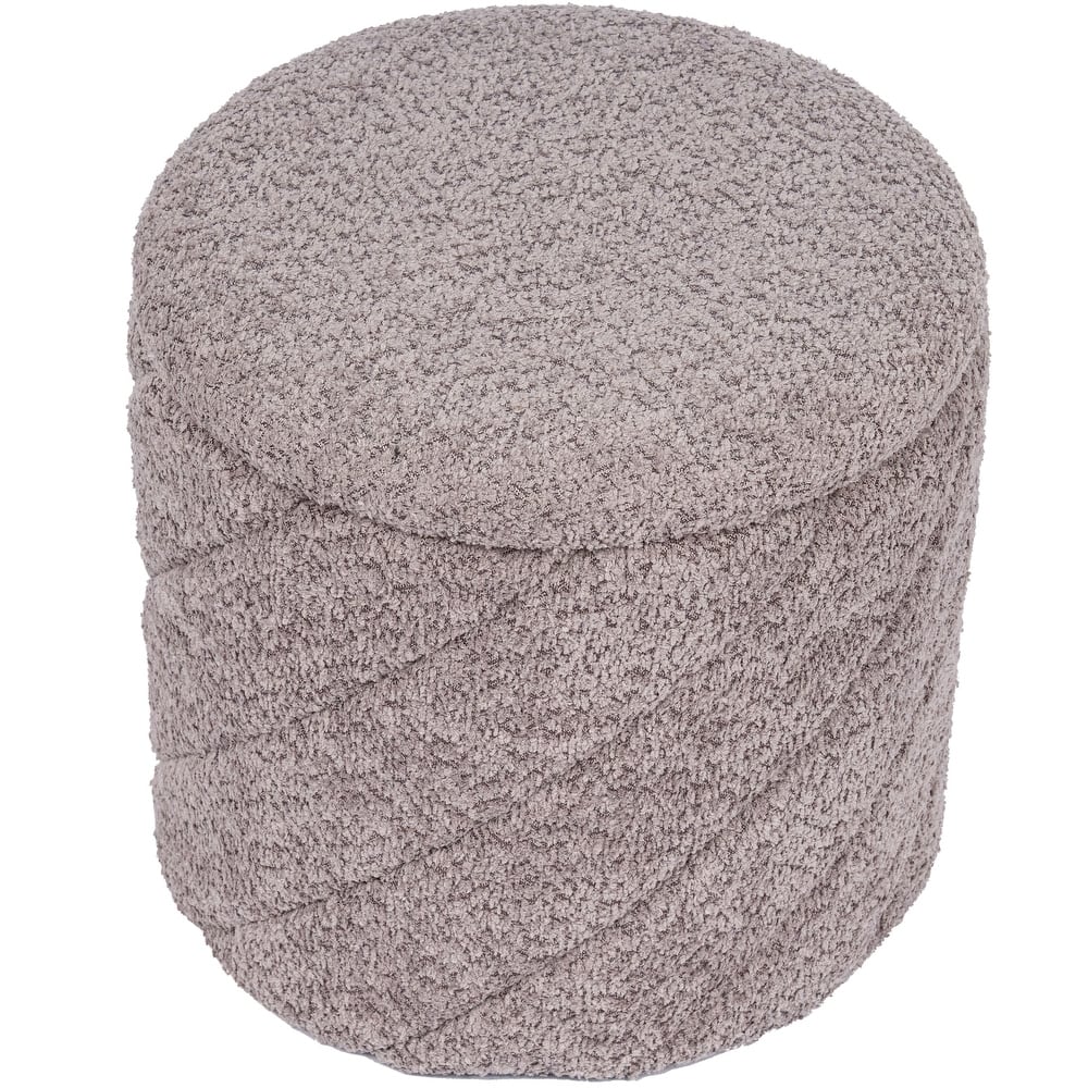 Aria Home Diagonal Tufted Foldable Storage Ottoman with Reversible Lid