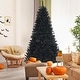 preview thumbnail 4 of 8, Gymax 7 FT Pre-lit Black Halloween Tree Artificial Hinged Christmas - See Details