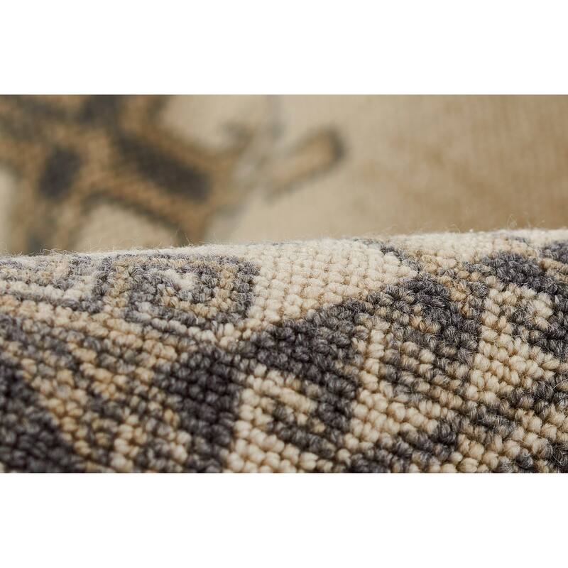 Momeni Anatolia Medallion Wool and Nylon Blue Area Rug