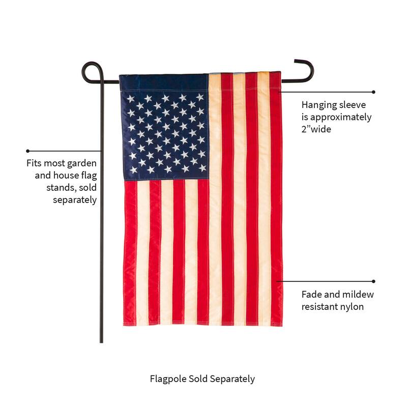 Patriotic, American Flag, Tea Stained