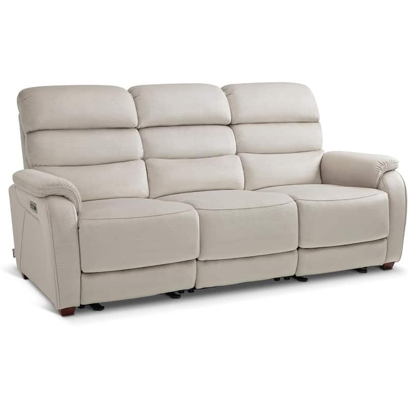 MCombo 61.6'' Wall Hugger Power Loveseat Recliner Sofa with Adjustable Headrest and USB A & C Charge Ports
