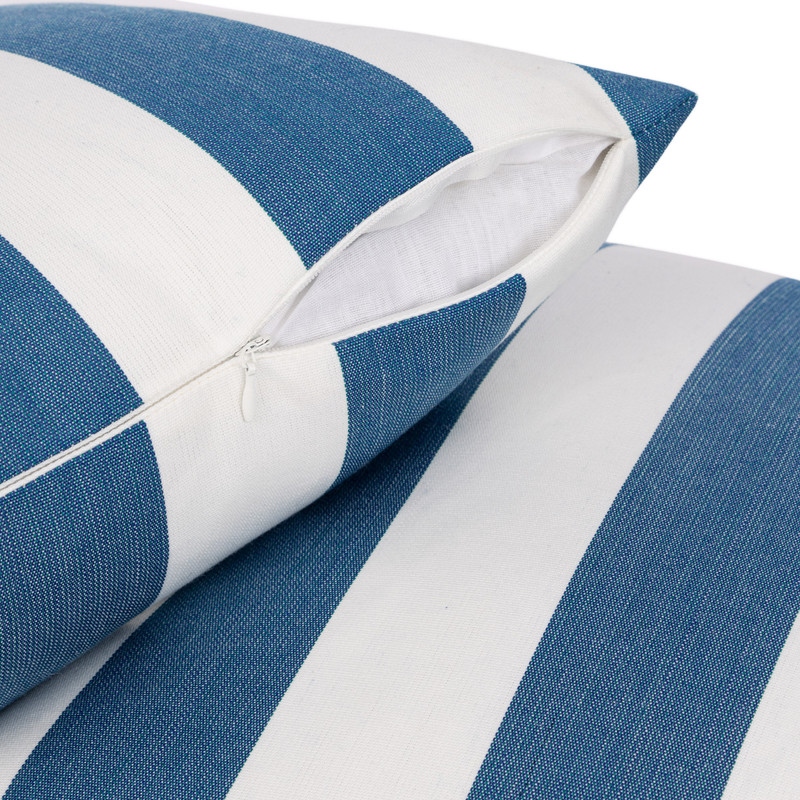 Sherry Kline Indoor/Outdoor Cabana Stripe 18" Knife Edge Set of 2 Filled Pillow