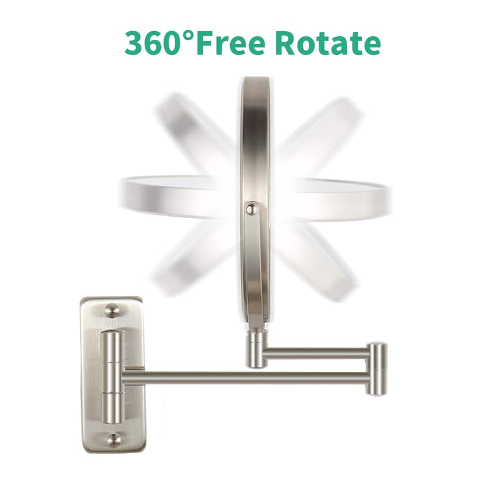 10x/1x Wall Mounted Magnifying Mirror DoubleSide Mirrors for Wall