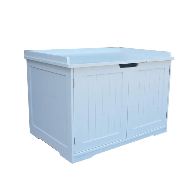 29.72in.W Cat Litter Box Enclosure Hidden Cabinet Cat House Side Table