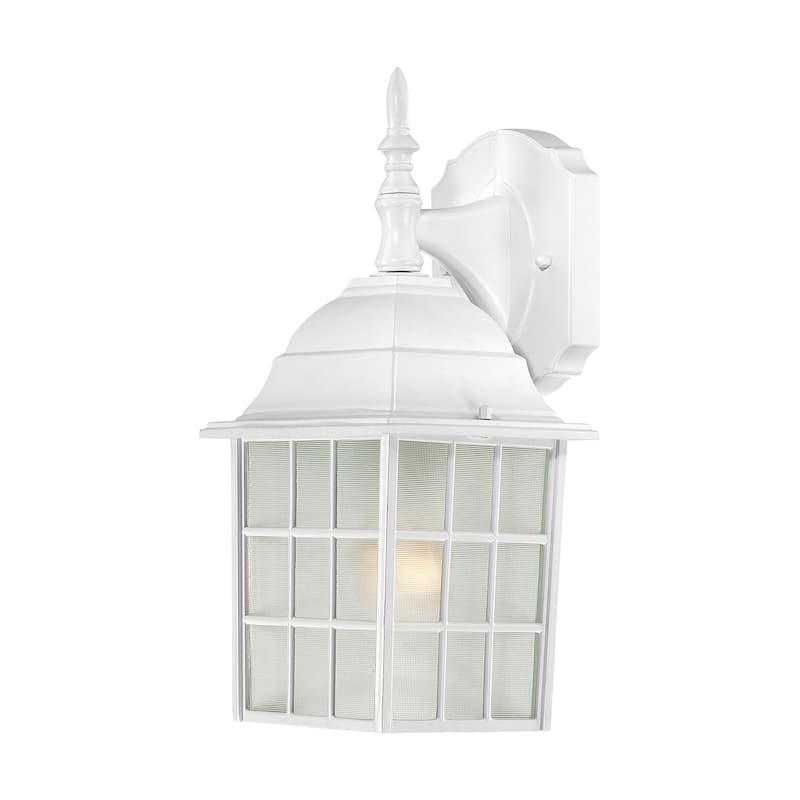 Nuvo 'Adams' 1-light White 14-inch Wall Sconce