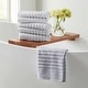 preview thumbnail 80 of 150, Linery & Co. Combed Cotton Bath Towel Set Hand Towel (Pack of 6) - Soft Grey