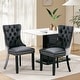preview thumbnail 72 of 99, High-end Tufted Velvet Upholstered Nailhead Dining Chair Set of 6 Set of 2 - Black Grey