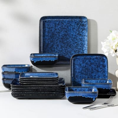 vancasso Stern 18-Piece Reactive Glaze Stoneware Dinnerware Set