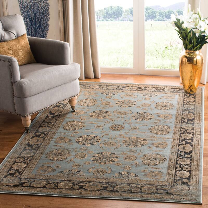 SAFAVIEH Vintage Distressed Boho Elvira Oriental Rug - 4' x 5'7" - Light Blue/Brown