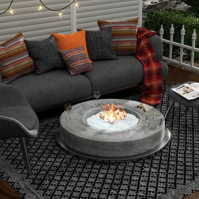 Blazeen Indoor Outdoor Firepit Fireplace Glass