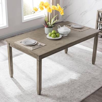 Rectangular Wooden Dining Table for Kitchen Dining Room, Chairs Not Included