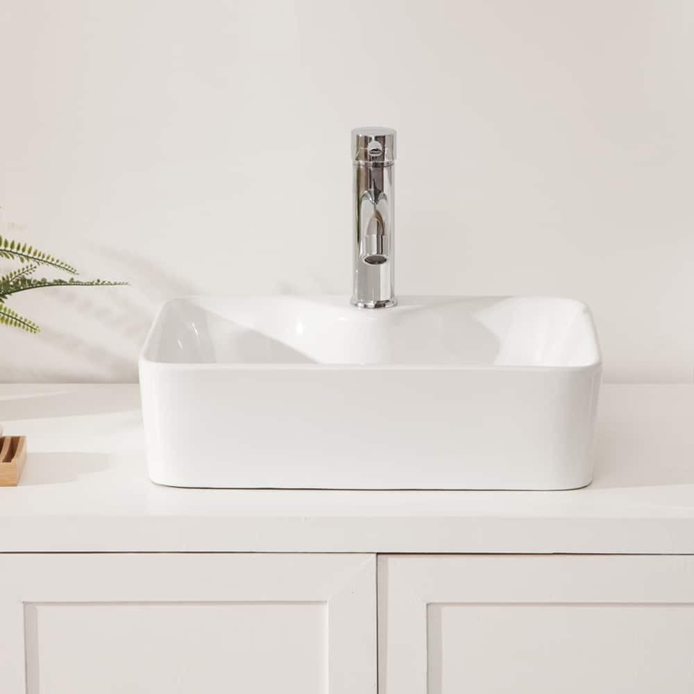 Ceramic Rectangular Sink for Bathroom